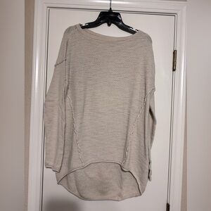 7 For All Mankind Beige/Cream Knit Oversized Sweater